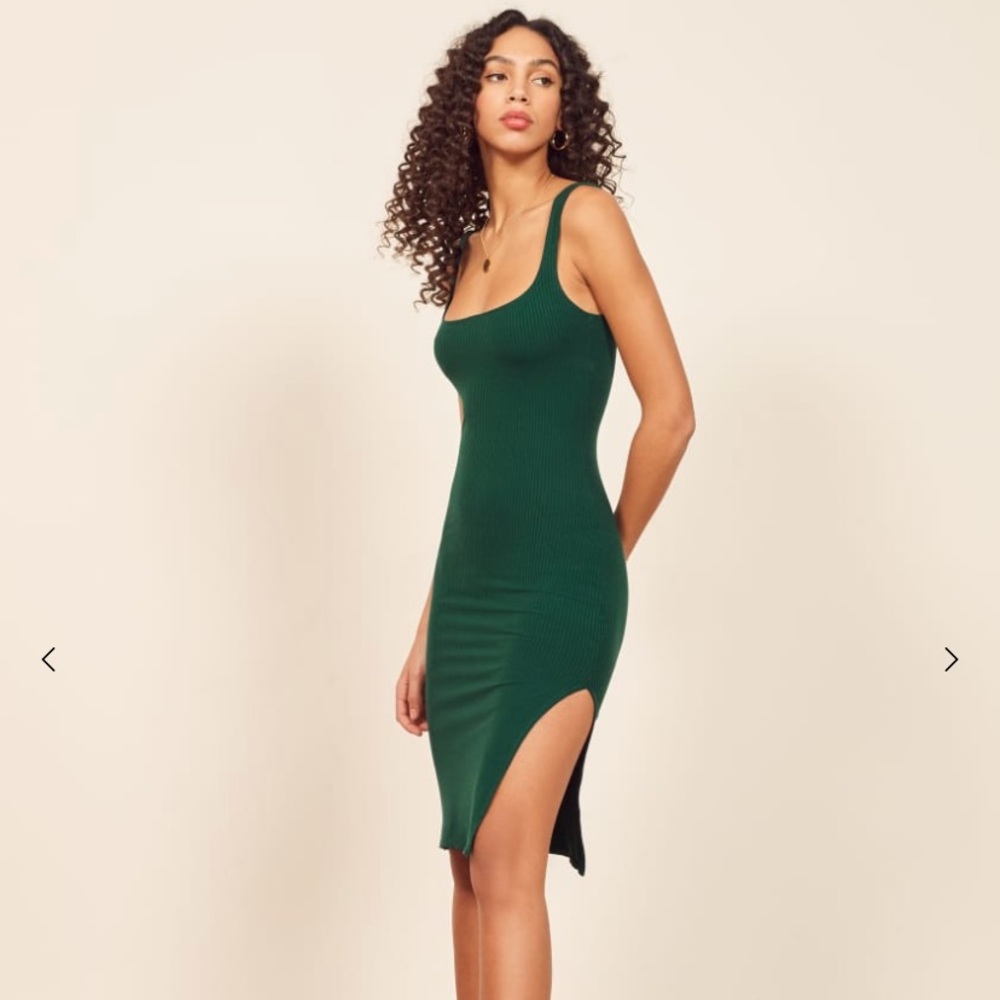Reformation Jenny Dress - Emerald sz Small